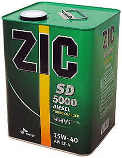 Моторное масло ZIC SD 5000 15W-40 4л